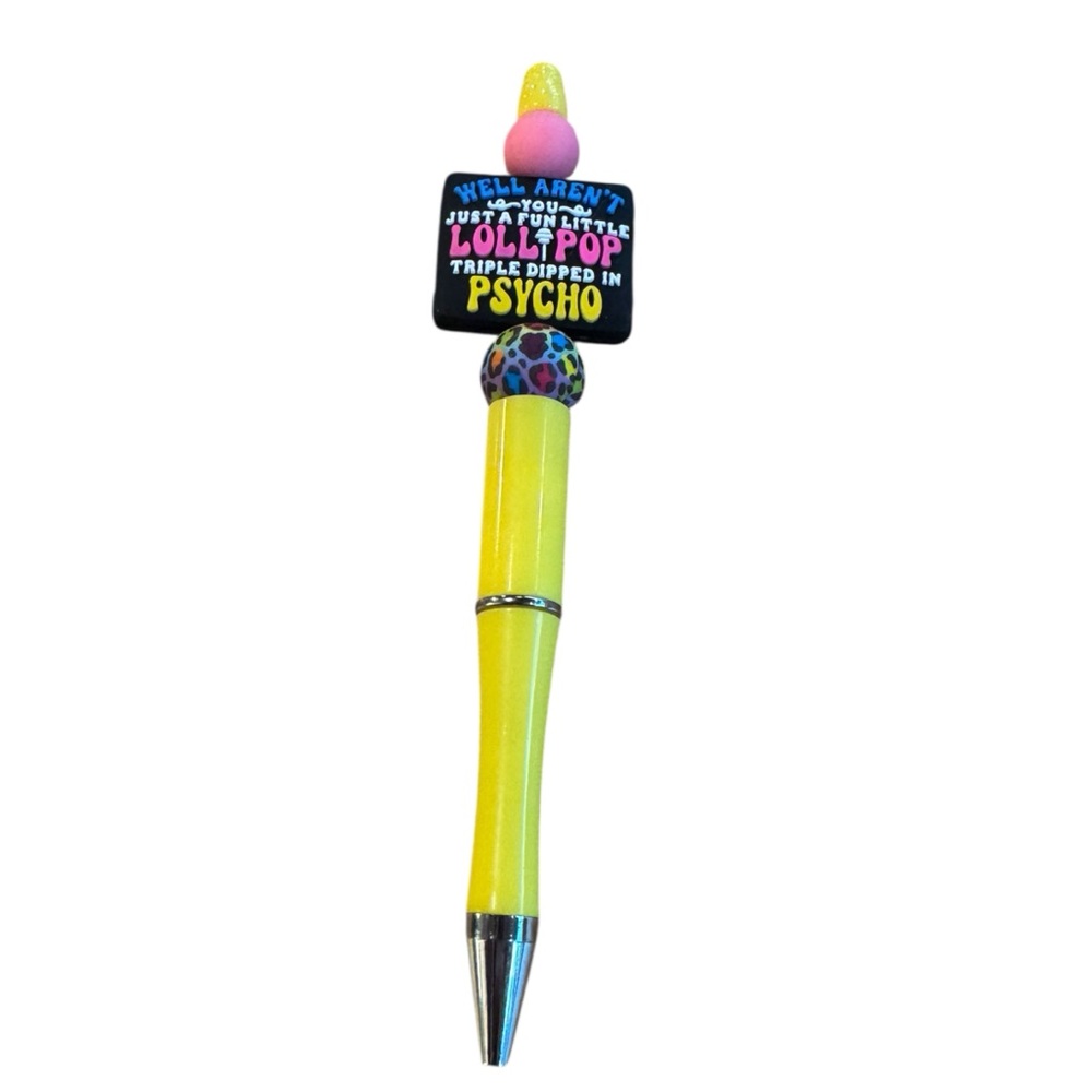 Lollipop/Psycho Beaded Pen
